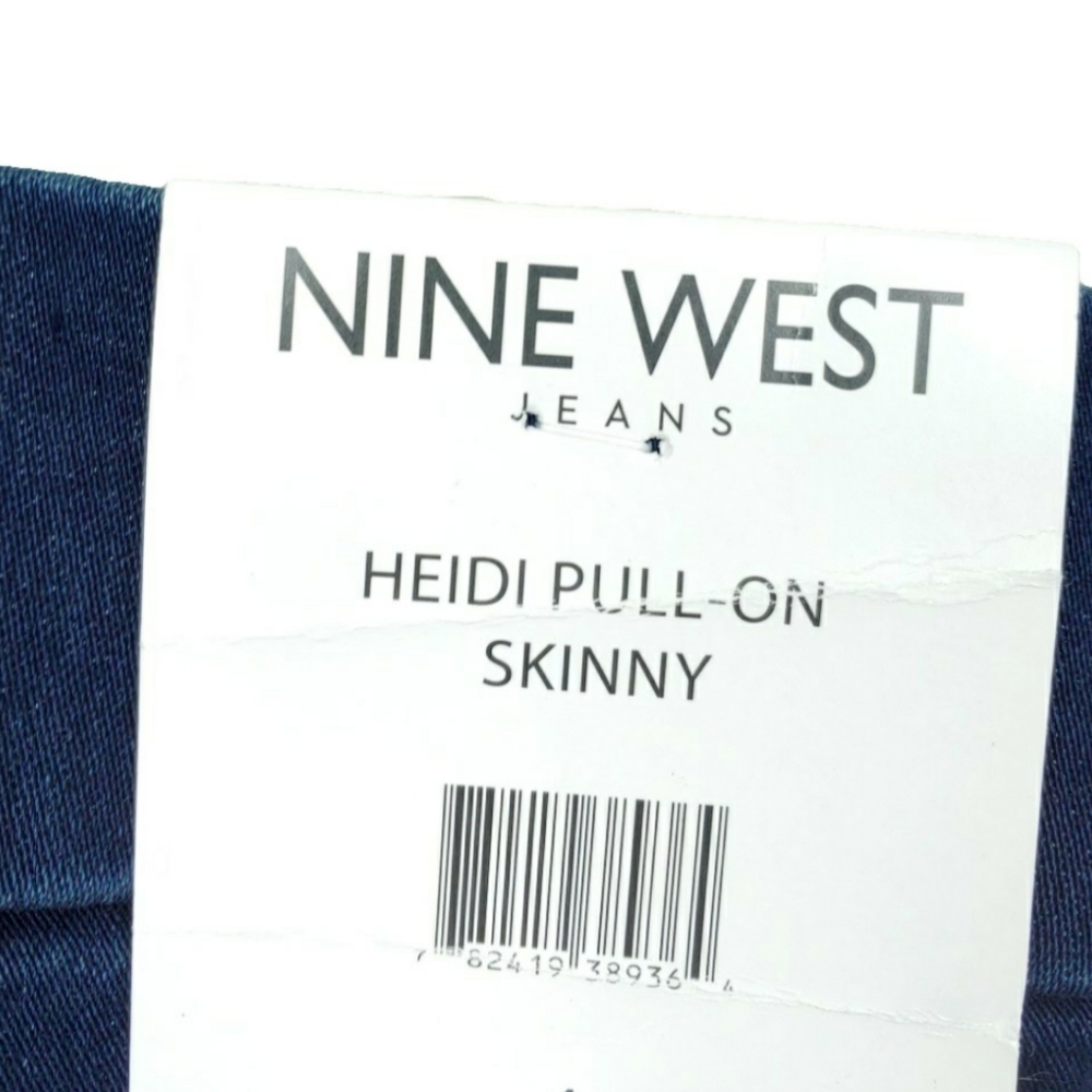 NWT Nine West Heidi Womens 6 Dark Blue Pull On Skinny … - Picture 4 of 4